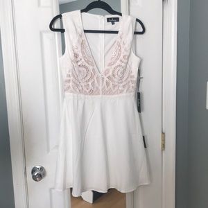 Lulus white lace dress